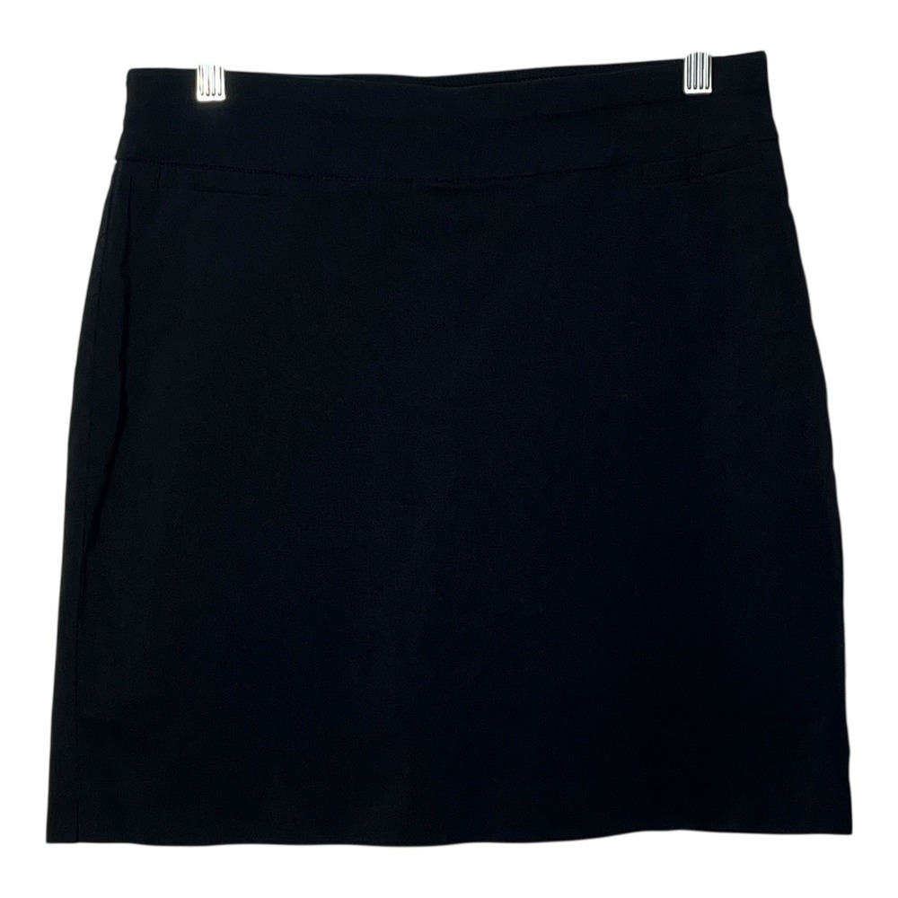 Kim Rogers Petite Black Stretch Skort Size 10P Solid Mini Skirt Shorts 5893VK1KR